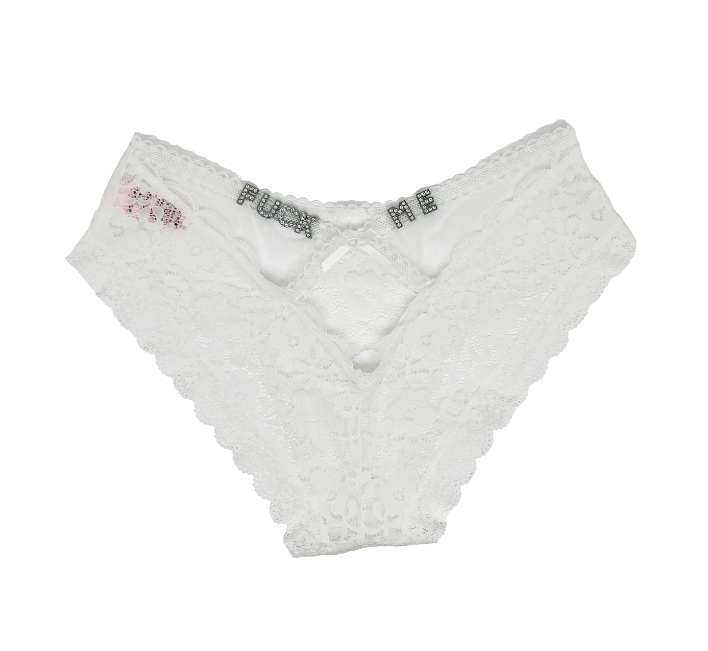Sexy lace rhinestone alphabet customized thong