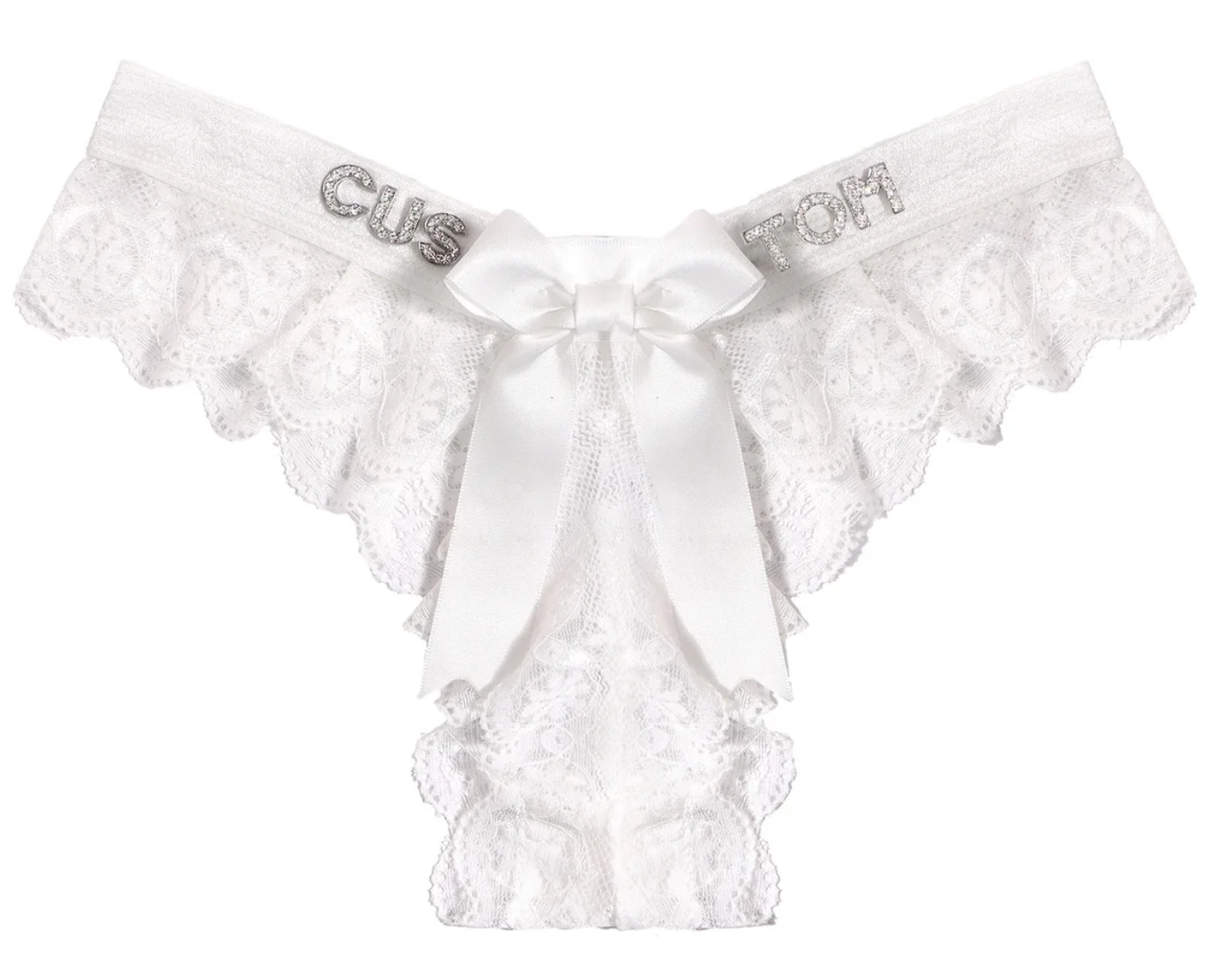 Bow Tie Lace Sexy Low-Rise Seamless Custom Thong
