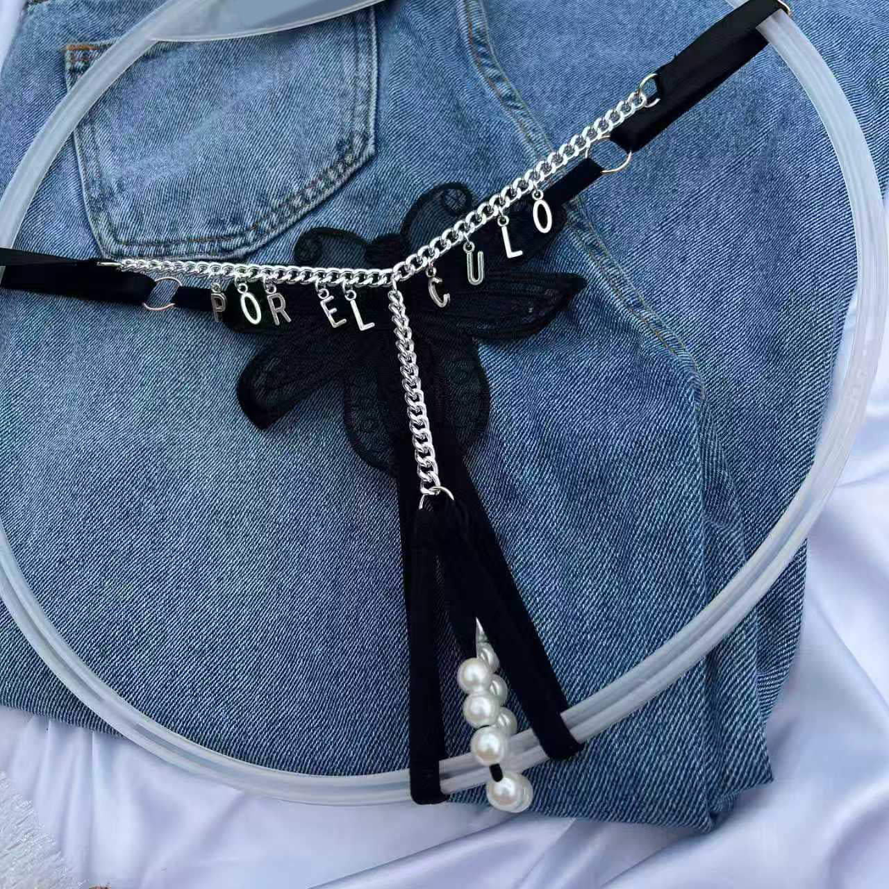 His Name, Her Secret Whispered Letters Thong T088