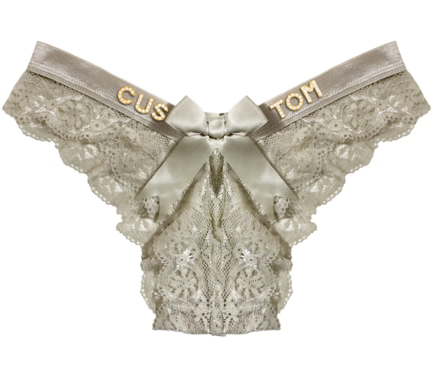 Bow Tie Lace Sexy Low-Rise Seamless Custom Thong
