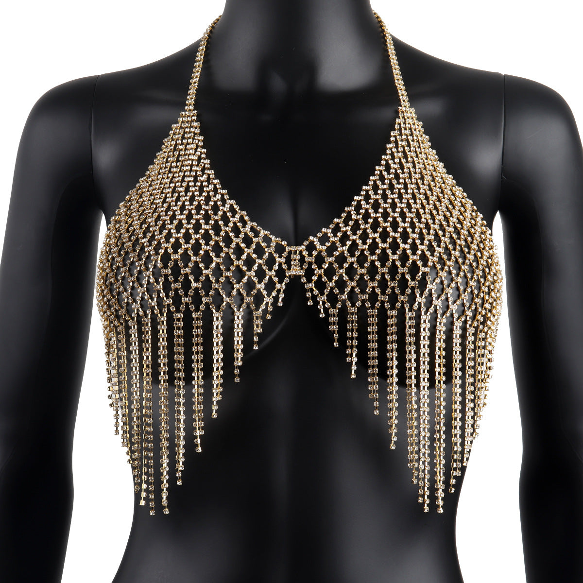Tassel Rhinestone Chest Chain