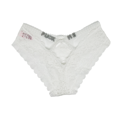Sexy lace rhinestone alphabet customized thong