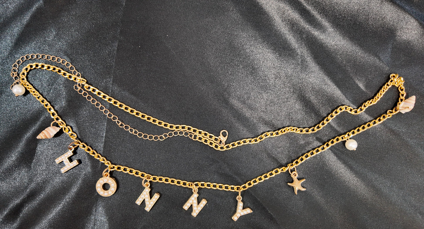 Golden Whisper Initial Bikini Set
