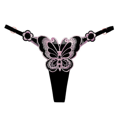 Butterfly-themed sensual customized thong panties.