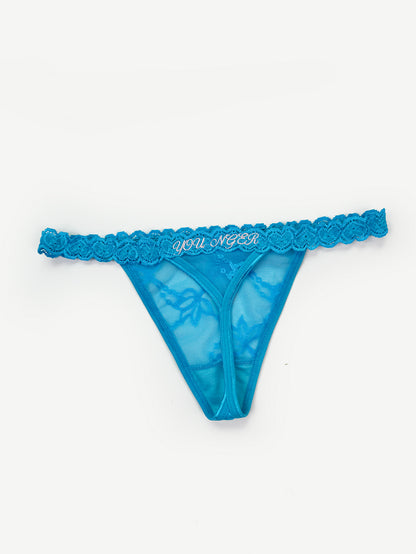 Embroidered Heart Customizable Personalized Thong