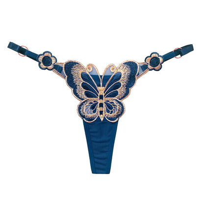 Butterfly-themed sensual customized thong panties.