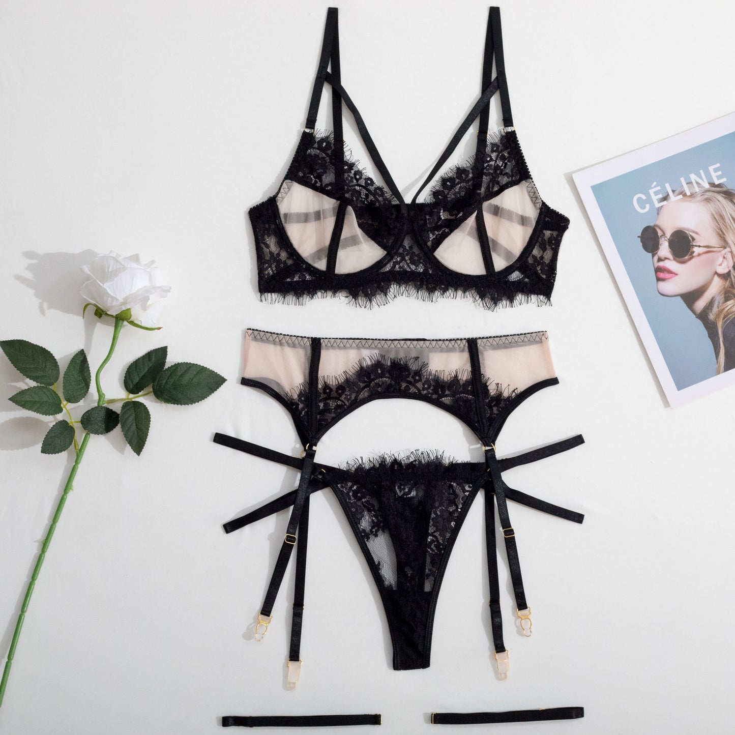 Lace Temptation Sheer Erotic Lingerie