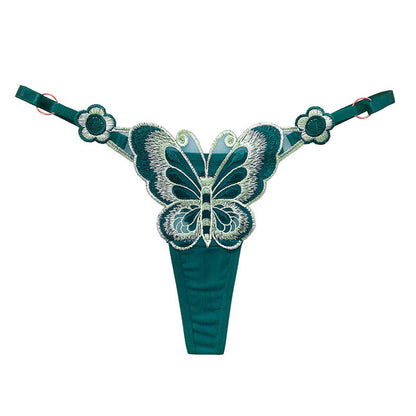 Butterfly-themed sensual customized thong panties.
