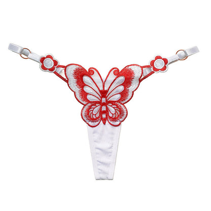 Butterfly-themed sensual customized thong panties.