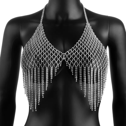 Tassel Rhinestone Chest Chain