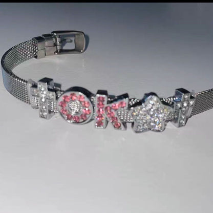 Couples’ Custom Letter Wristband